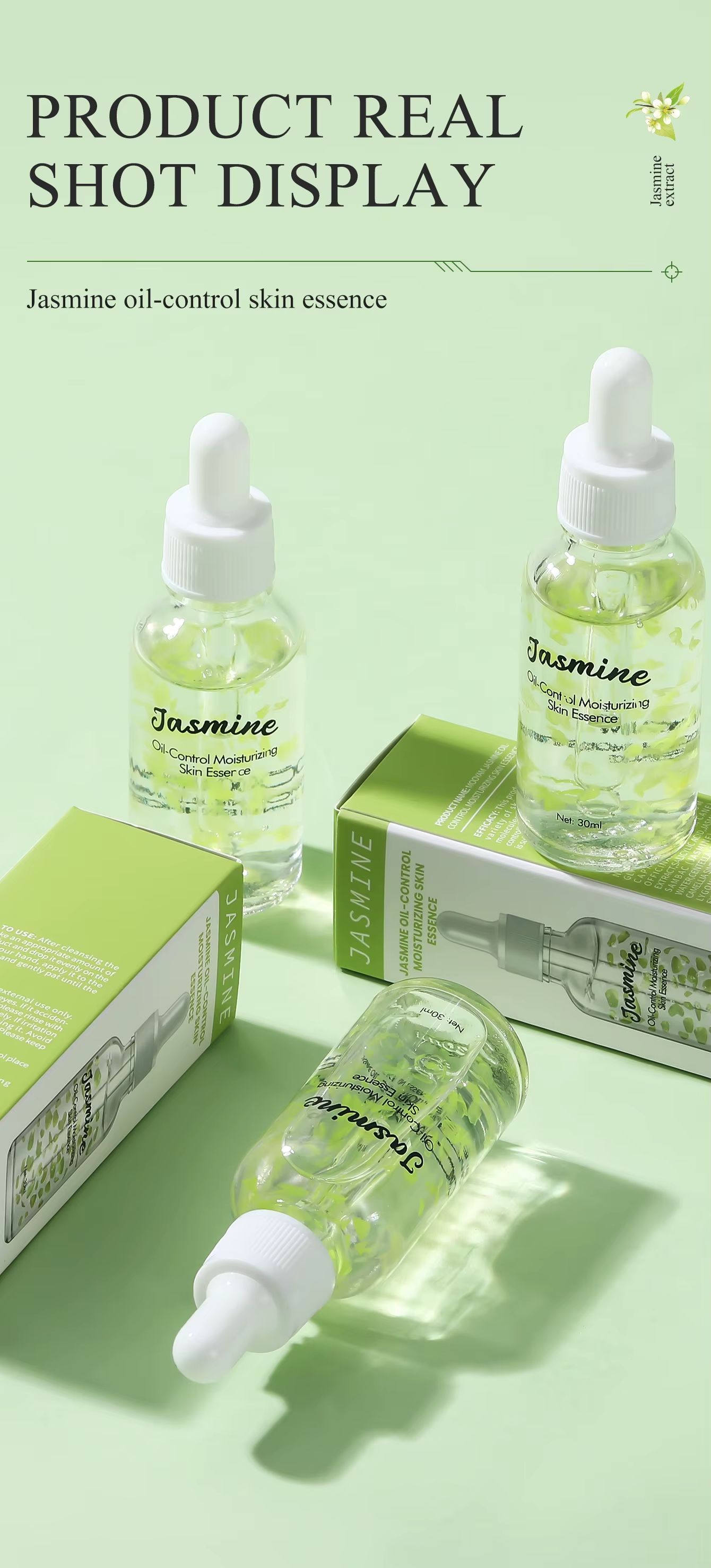 [OFFER] MÔOYAM Jasmine Oil-Control Moisturizing Essence – AHA + BHA Skin Refiner – Pore Minimizing & Hydrating Glow Serum (30ml)