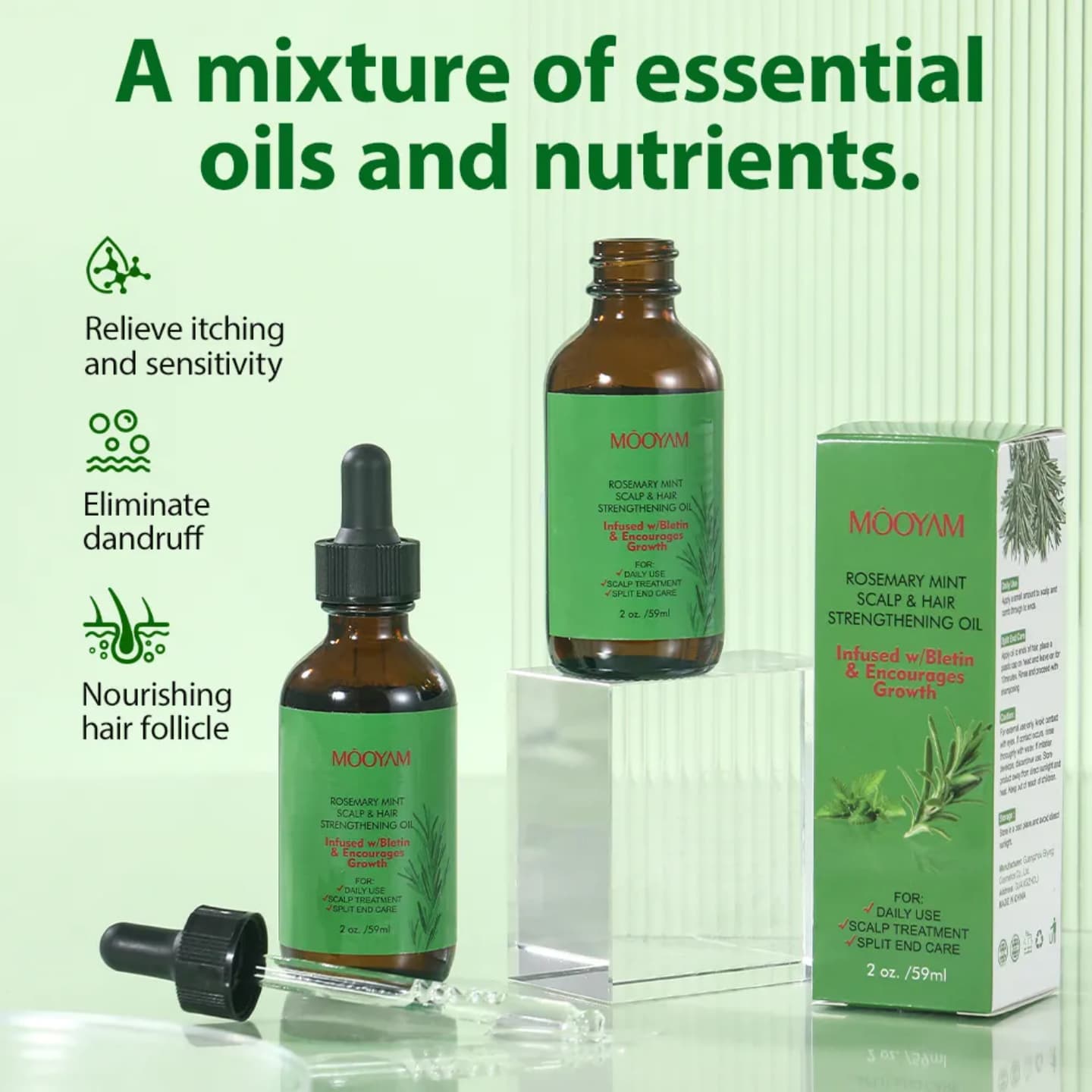 New arrival Best Rosemary Mint Scalp & Hair Strengthening, growth thickening  Anti-hair loss Scalp stimulating Nourishing hair and revitalizing Oil 59ml buy in Kenya