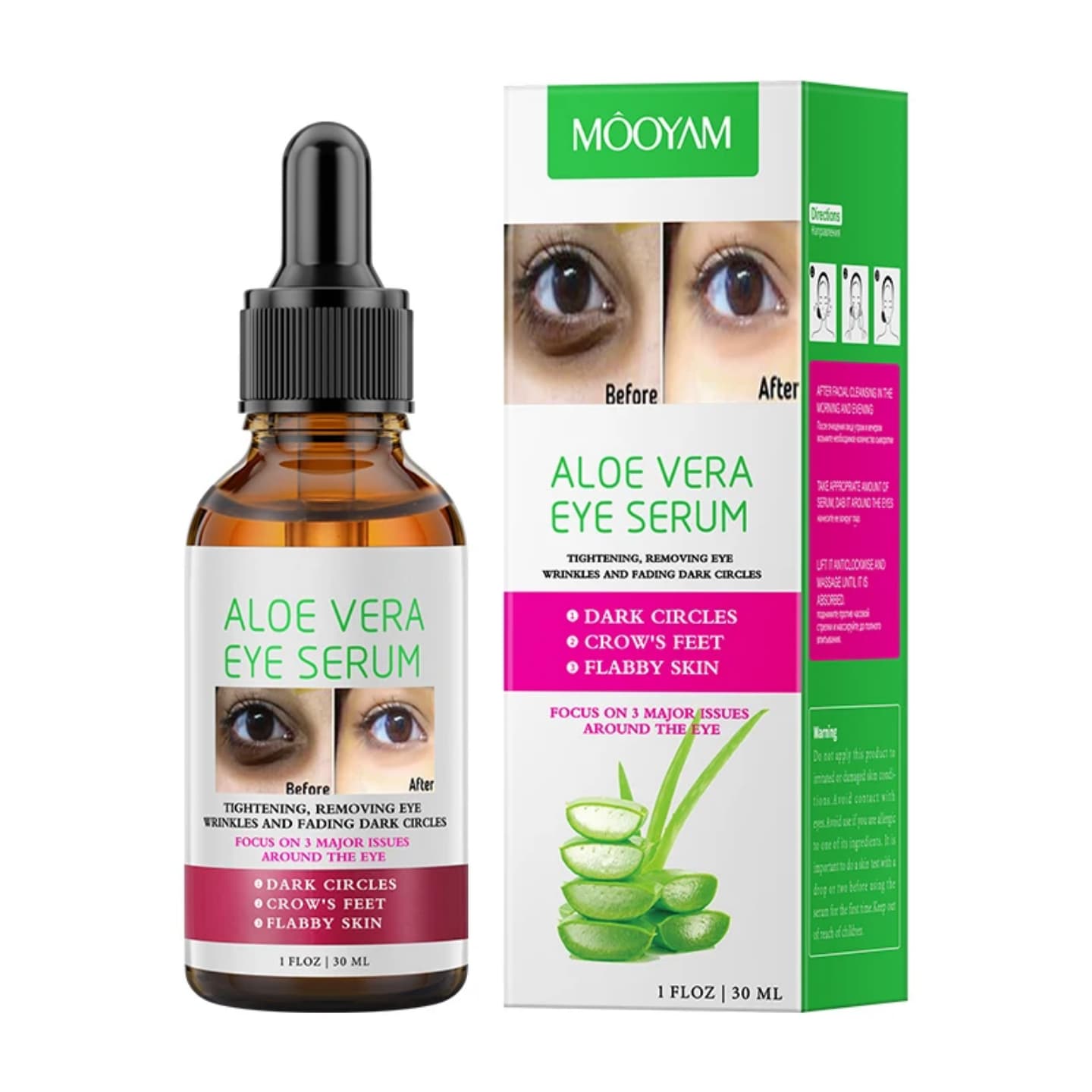New arrival Dark circle treatment with aloe vera eye serum works tirelessly to reduce puffiness and diminish the appearance of dark circles, leaving you looking refreshed and revitalized 30ml