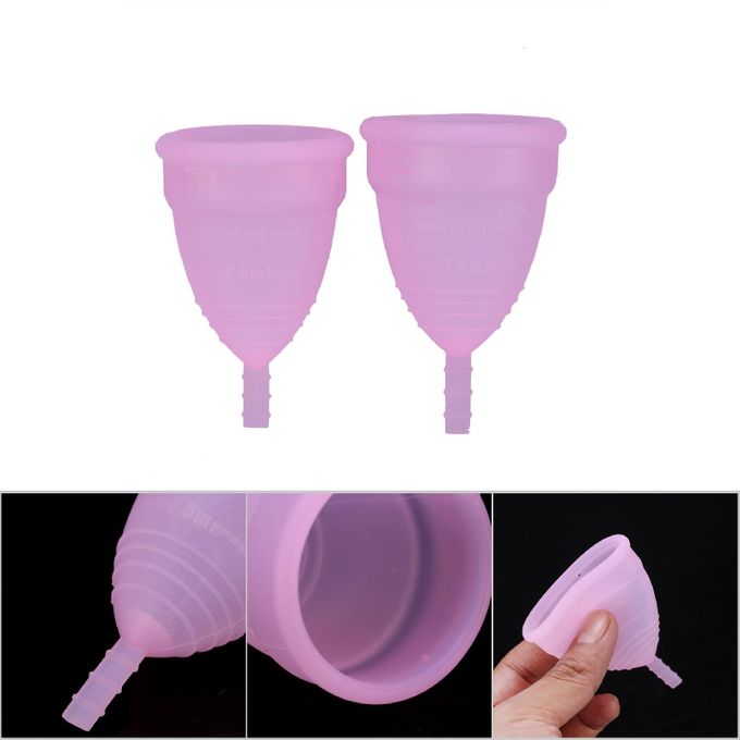 Reusable Menstrual Cup - 12-Hour Leak-Free Protection - Soft Medical Grade Silicone - Eco-Friendly & Comfortable Period Solution (Sizes Small, Large)