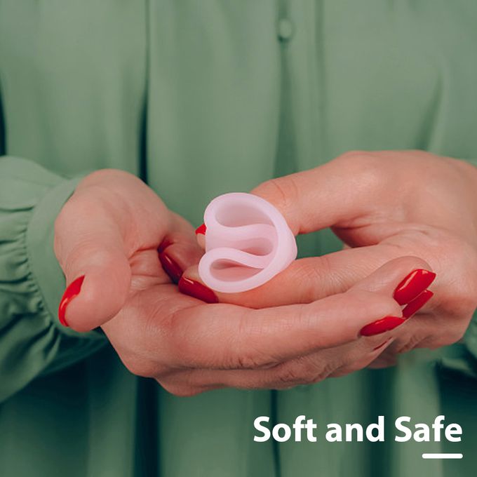 Reusable Menstrual Cup - 12-Hour Leak-Free Protection - Soft Medical Grade Silicone - Eco-Friendly & Comfortable Period Solution (Sizes Small, Large)