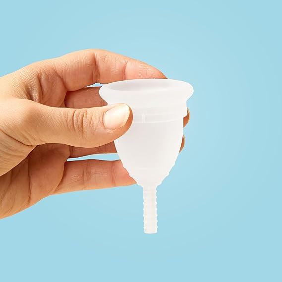 Reusable Menstrual Cup - 12-Hour Leak-Free Protection - Soft Medical Grade Silicone - Eco-Friendly & Comfortable Period Solution (Sizes Small, Large)