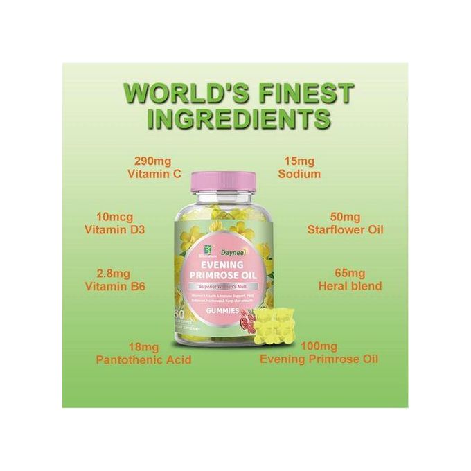 Evening Primrose Oil Gummies, Best Price Kilimall, Hormonal Balance Supplements, Clear Skin Gummies, Natural PMS Relief Kenya