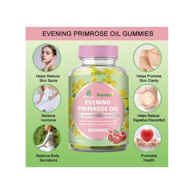 Evening Primrose Oil Gummies, Best Price Kilimall, Hormonal Balance Supplements, Clear Skin Gummies, Natural PMS Relief Kenya