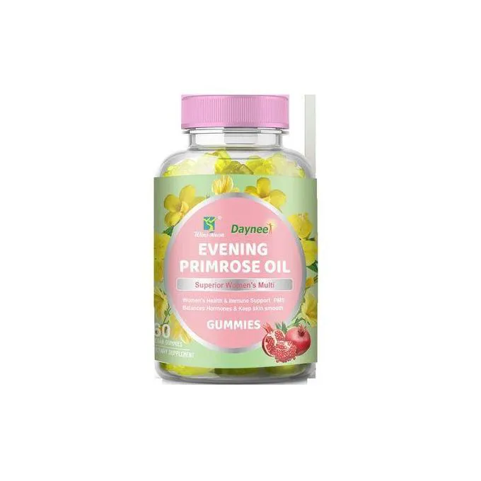 Daynee Evening Primrose Oil Gummies Balance hormones & ease PMS/menopause symptoms Promote radiant, acne-free skin Support heart health & reduce inflammation Boost hair strength & reduce hair loss