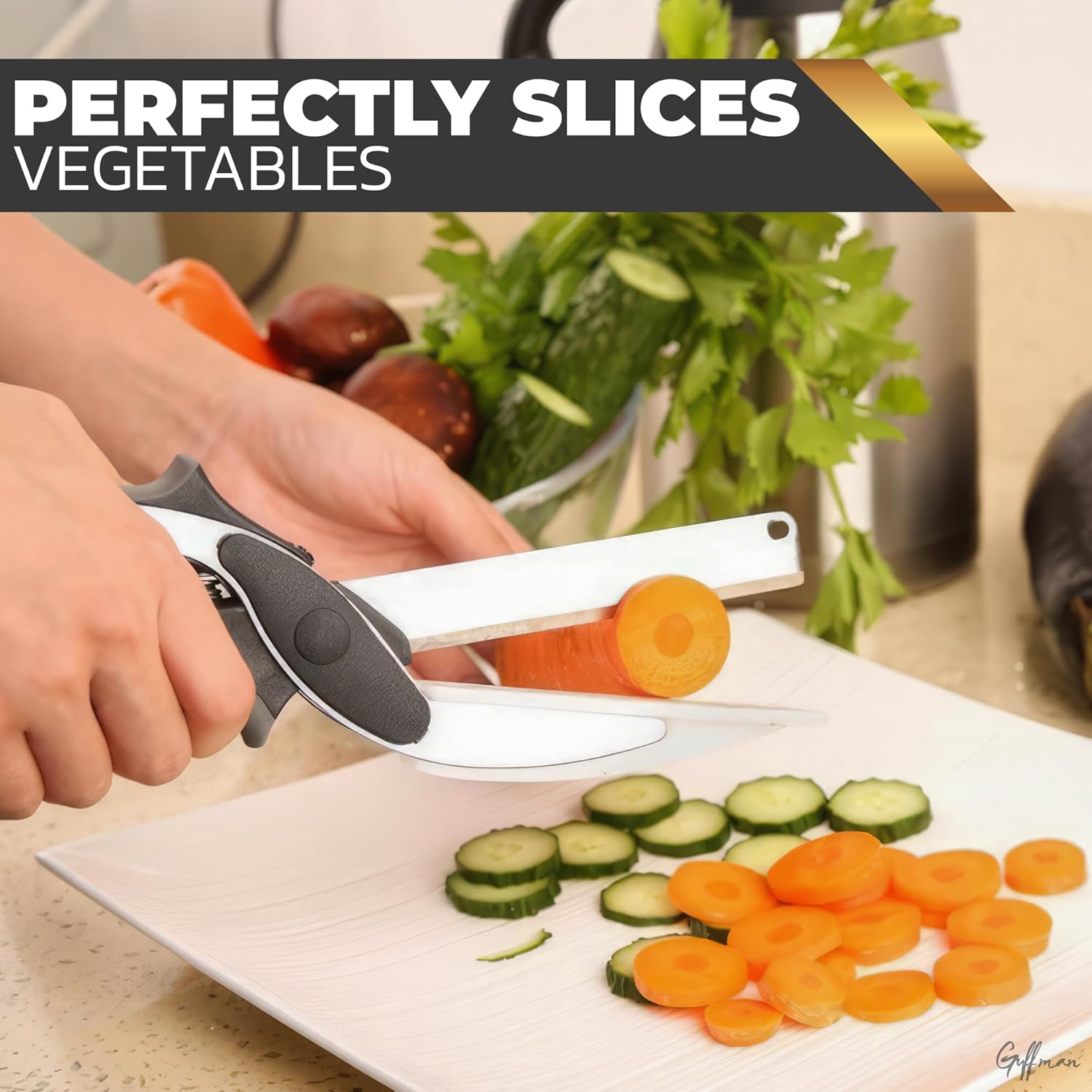 2-in-1 Clever Cutter Kitchen Scissors Ultimate Cutting Tool – Premium Kitchen Essential | Clearance Sale on Kilimall
