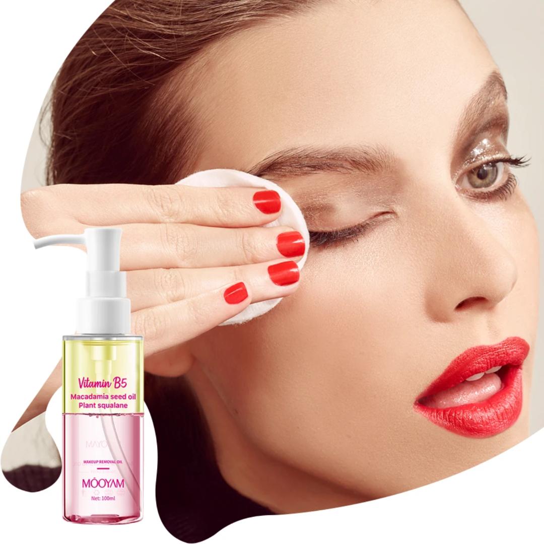 Mooyam Makeup Remover Oil - Gentle 2-in1 Cleansing Balm for Waterproof Mascara & Long Lasting Makeup | For All Skin Types 100ml