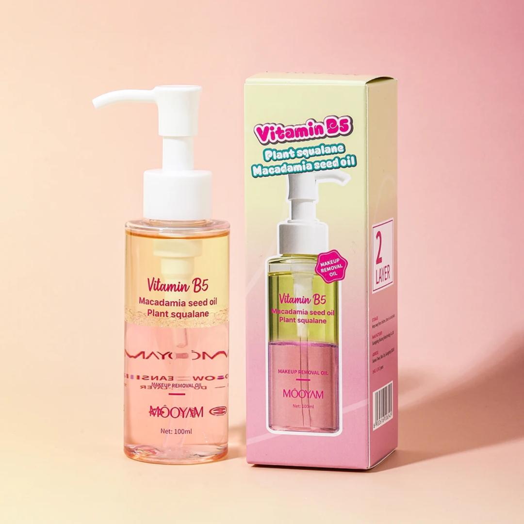 Mooyam Makeup Remover Oil - Gentle 2-in1 Cleansing Balm for Waterproof Mascara & Long Lasting Makeup | For All Skin Types 100ml