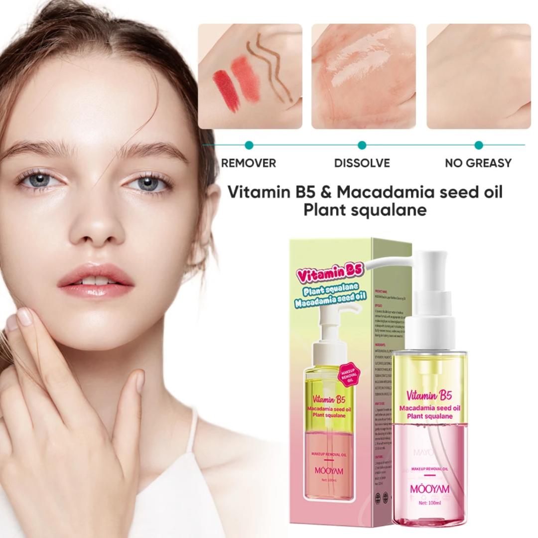 Mooyam Makeup Remover Oil - Gentle 2-in1 Cleansing Balm for Waterproof Mascara & Long Lasting Makeup | For All Skin Types 100ml