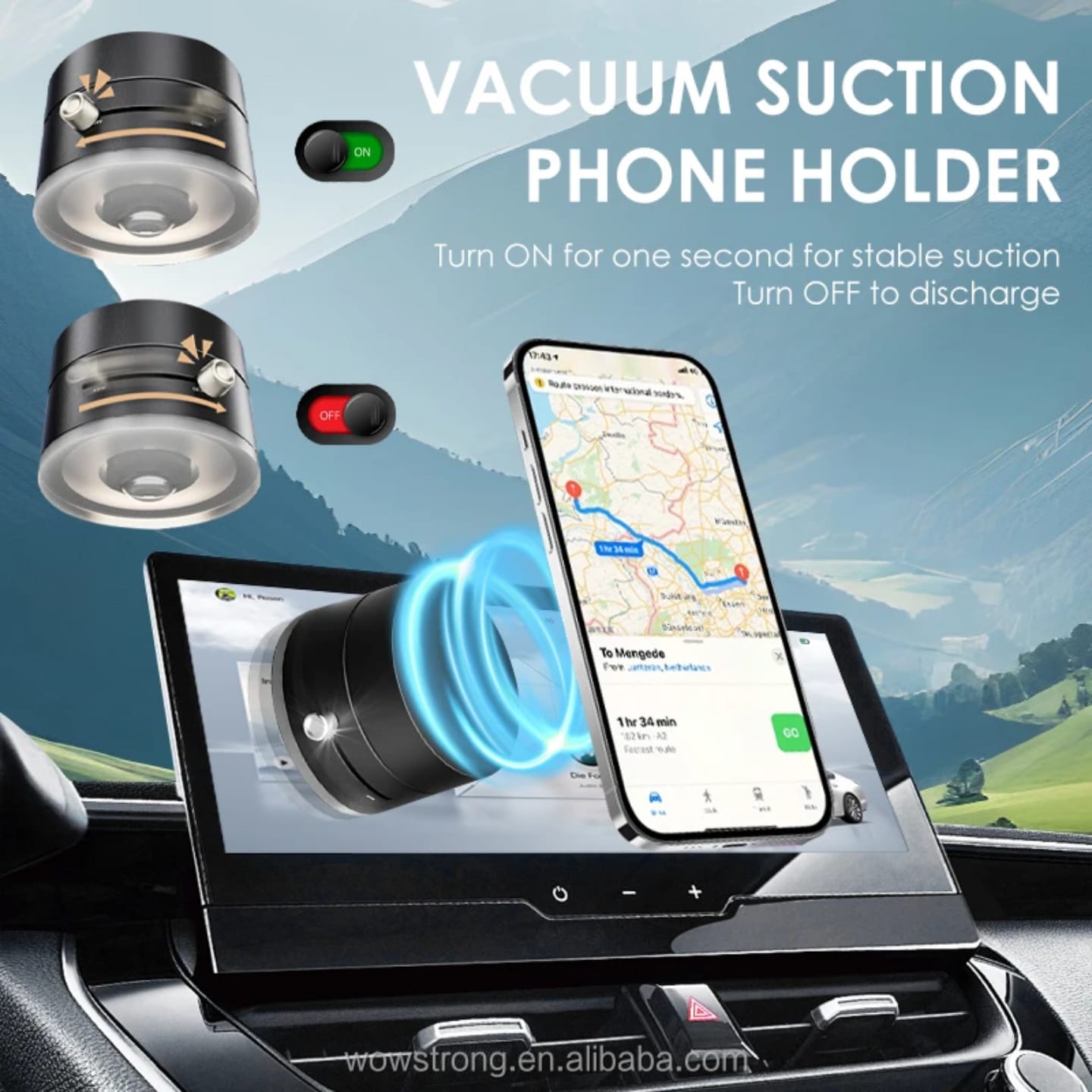 Magnetic Car Phone Holder – 360° Rotatable Strong Magnet Mount, Securely Holds All Smartphones, One-Hand Operation, Anti-Slip & Stable Design, Easy Dashboard & Ensures Safe, Hands-Free Driving