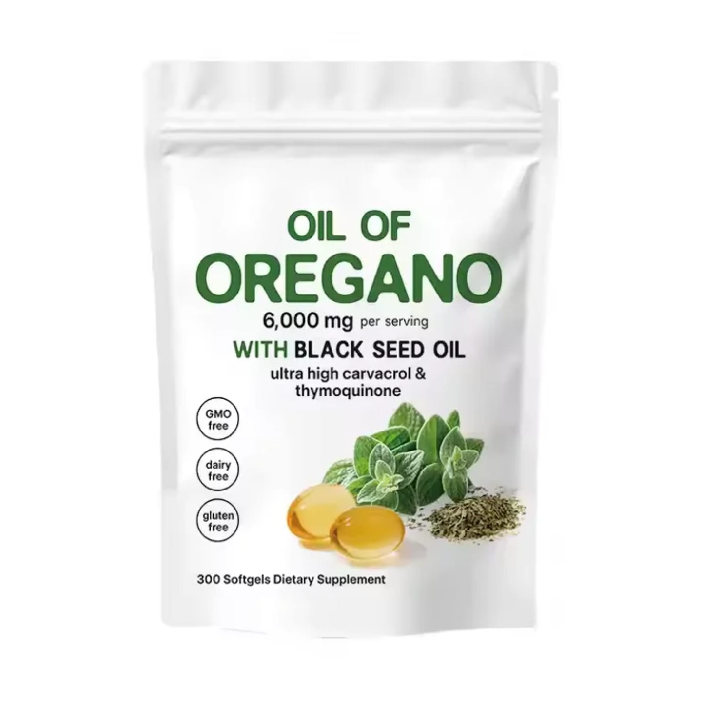 Oil of Oregano 6,000 mg with Black Seed Oil – 180 Softgels | Ultra High Carvacrol & Thymoquinone | Immune Support, Antioxidant | Dietary Supplement | Fast Shipping in Kenya