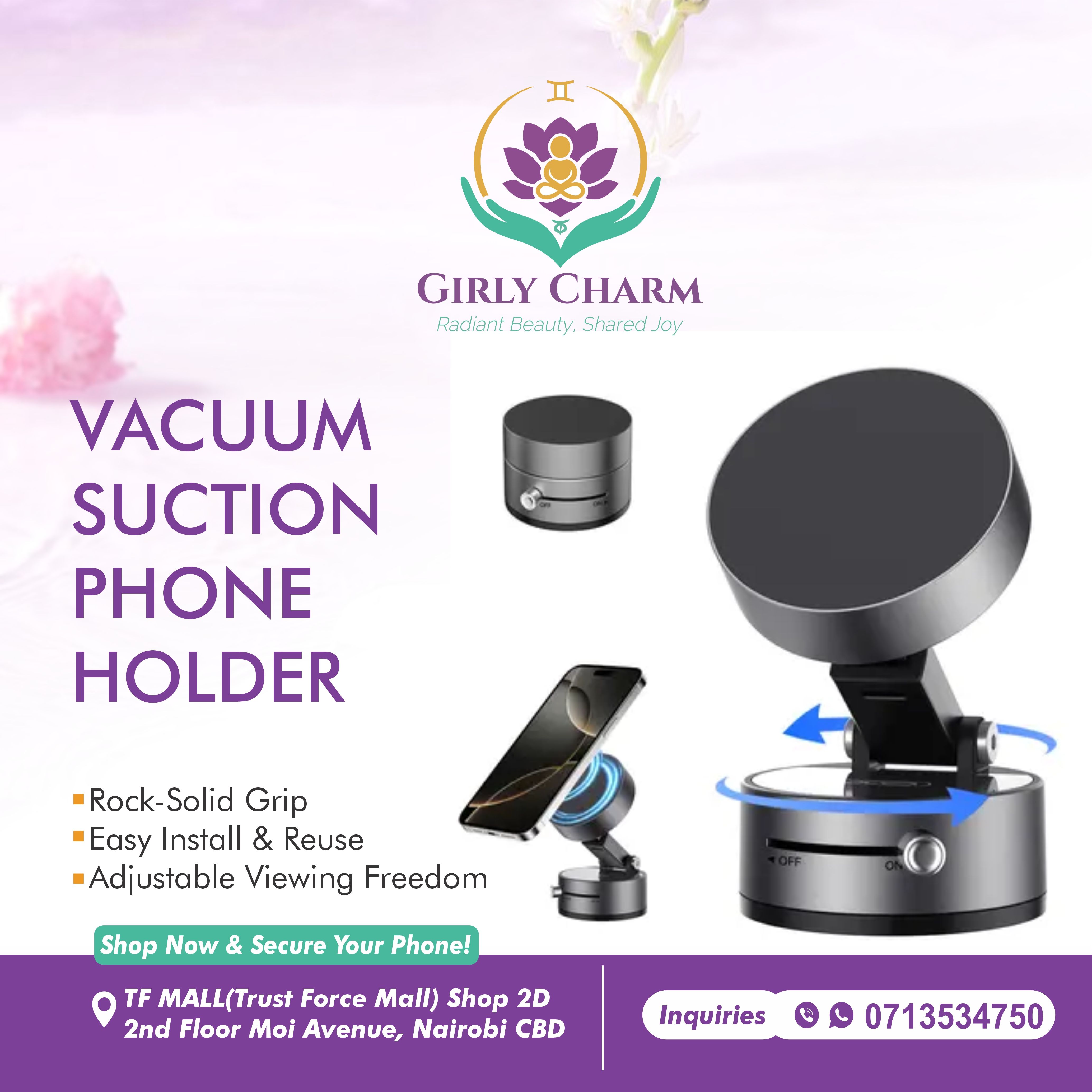 Magnetic Car Phone Holder – 360° Rotatable Strong Magnet Mount, Securely Holds All Smartphones, One-Hand Operation, Anti-Slip & Stable Design, Easy Dashboard & Ensures Safe, Hands-Free Driving