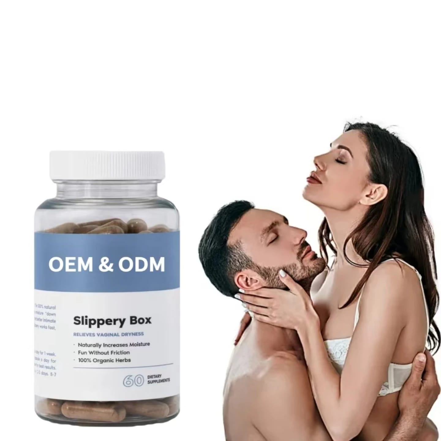 Slippery Elm Herbal Capsules – Natural Vaginal Moisture & Lubrication Support, Relieves Dryness, Soothes Irritation, Balances Feminine Health & Promotes Hormonal Comfort
