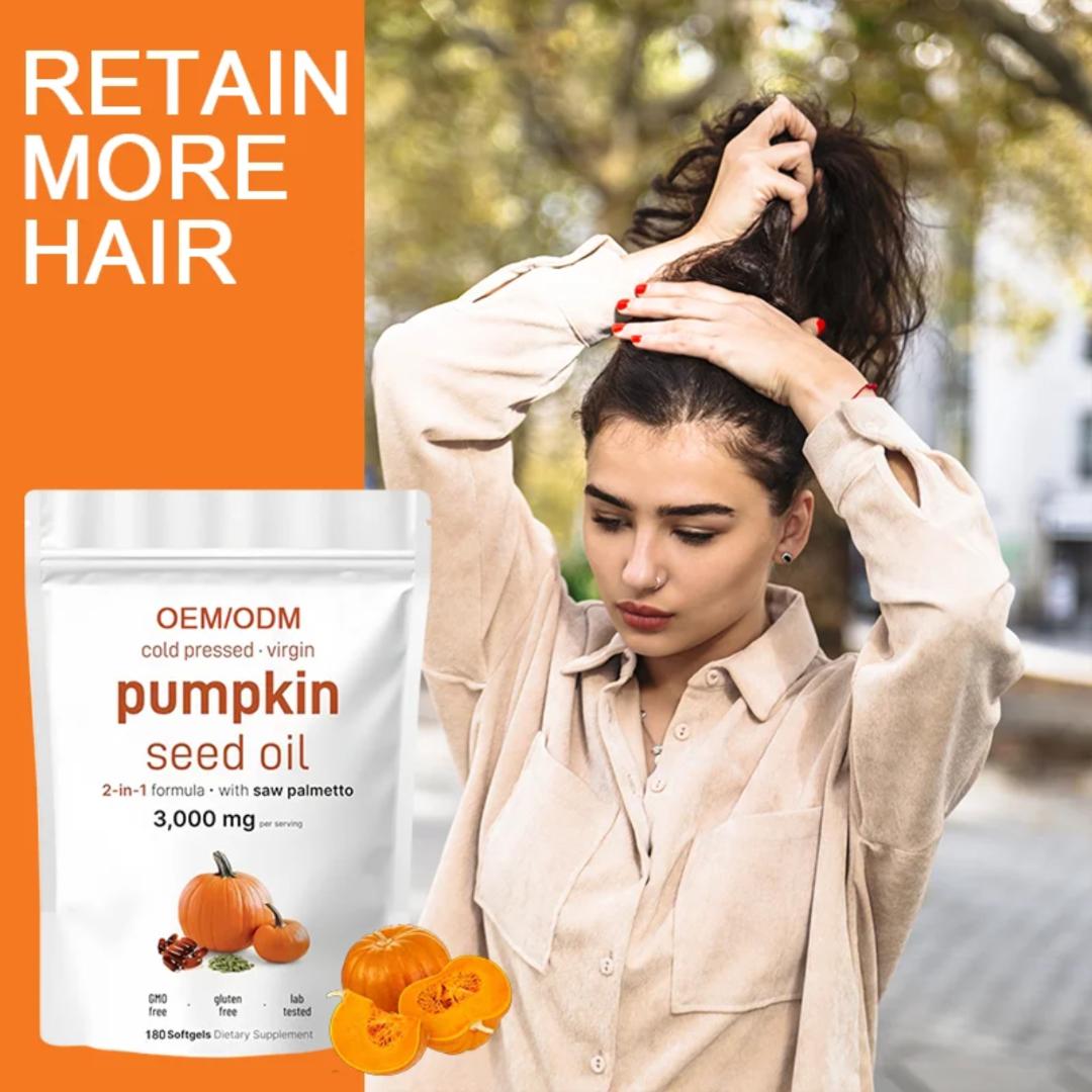 Cold Pressed Pumpkin Seed Oil with Saw Palmetto – Supports Prostate Health, Reduces Hair Loss, Promotes Hair Growth, Balances Hormones, Boosts Urinary & Bladder Function, Strengthens Immunity for all