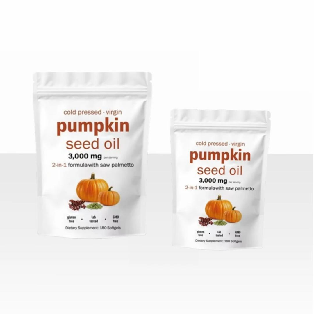 Cold Pressed Pumpkin Seed Oil with Saw Palmetto – Supports Prostate Health, Reduces Hair Loss, Promotes Hair Growth, Balances Hormones, Boosts Urinary & Bladder Function, Strengthens Immunity for all