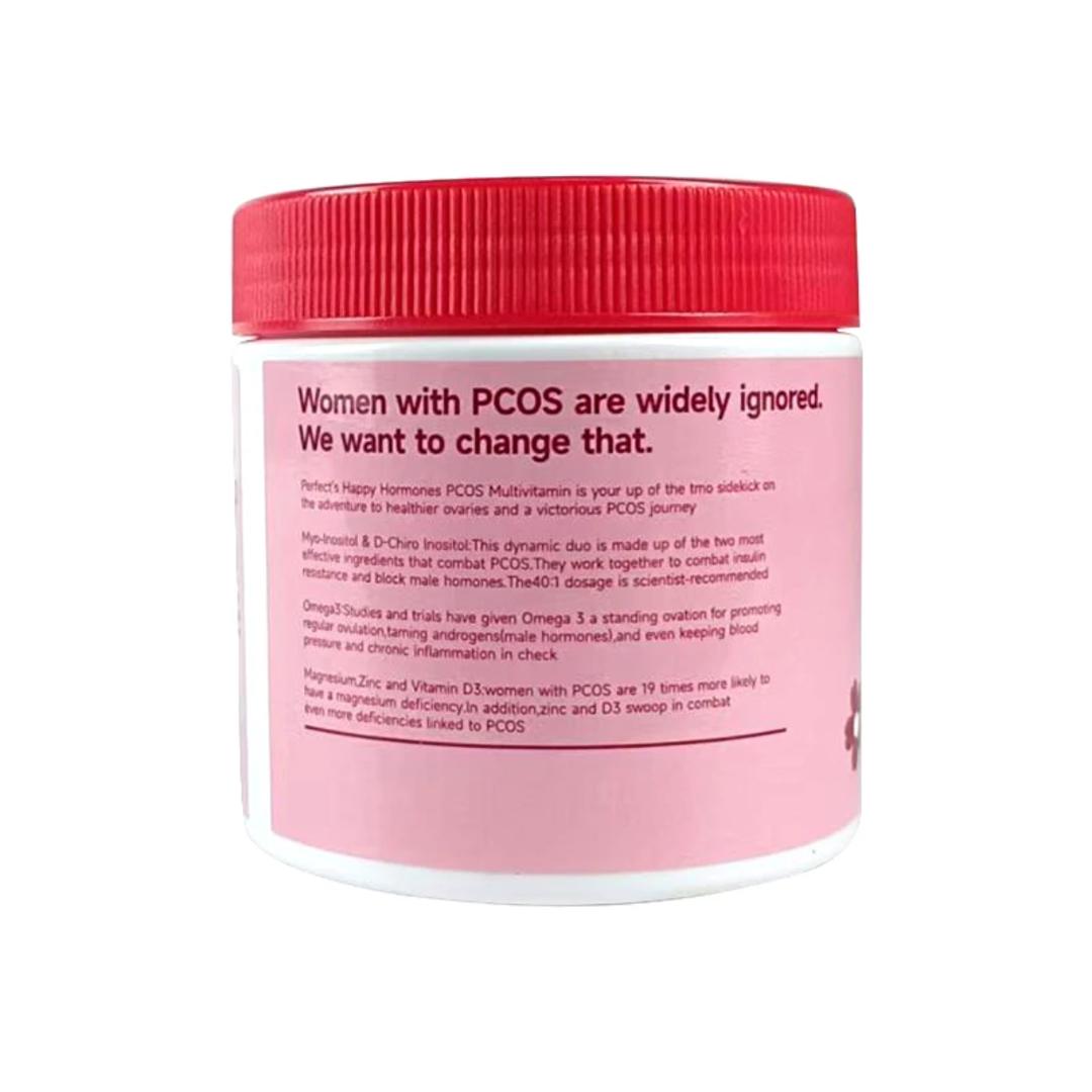 Happy Hormones PCOS Multivitamin, Hormonal Balance for Women, Myo-inositol and D-Chiro Inositol 40:1 Blend + Omega 3 + Vitamin D3 + Magnesium + Zinc - Hormonal Balance (120 capsules)