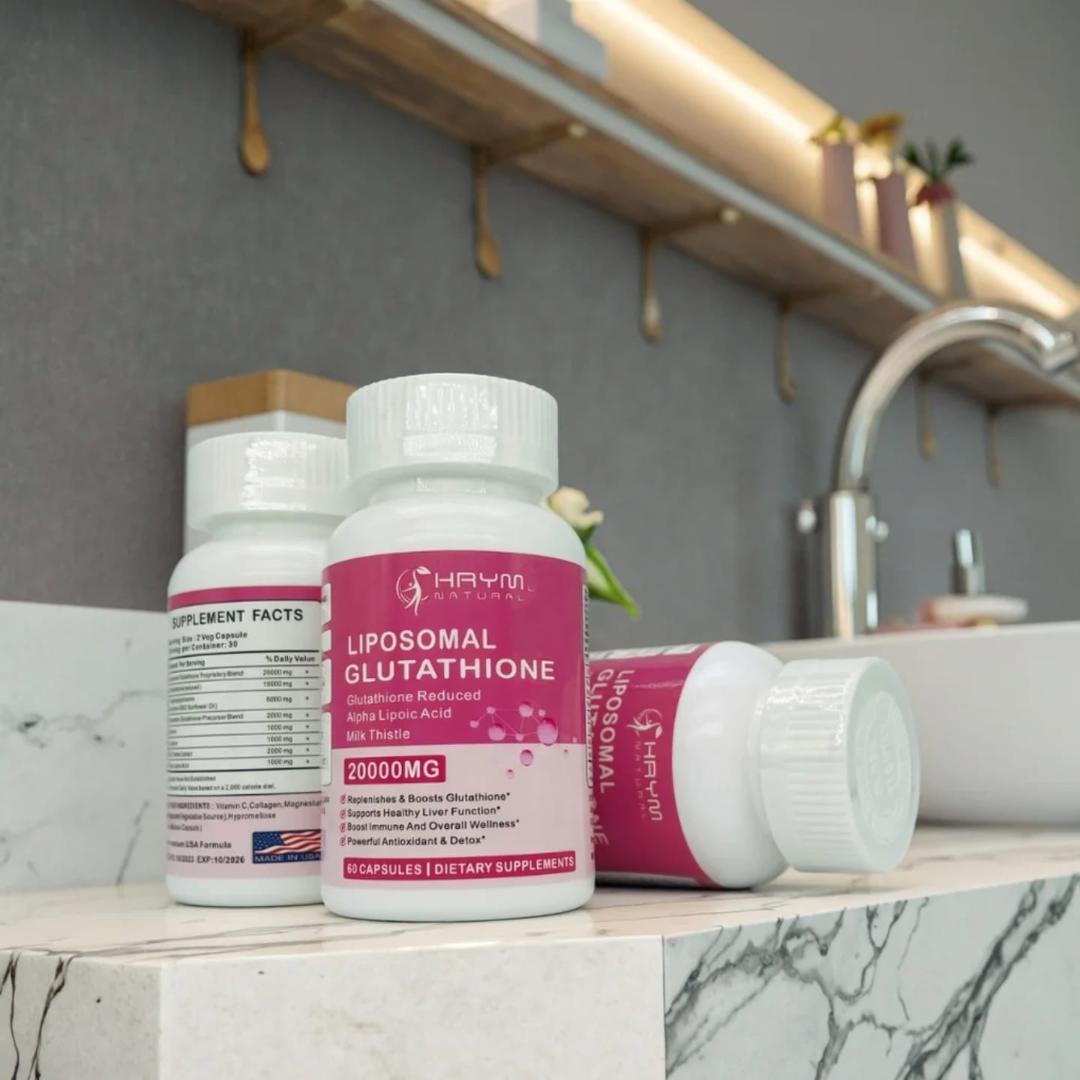 Liposomal Glutathione 30,000mg Capsules – Advanced Skin Brightening Supplement | Anti-Aging, Detox & Immune Booster | High Absorption Formula with Vitamin C & Collagen