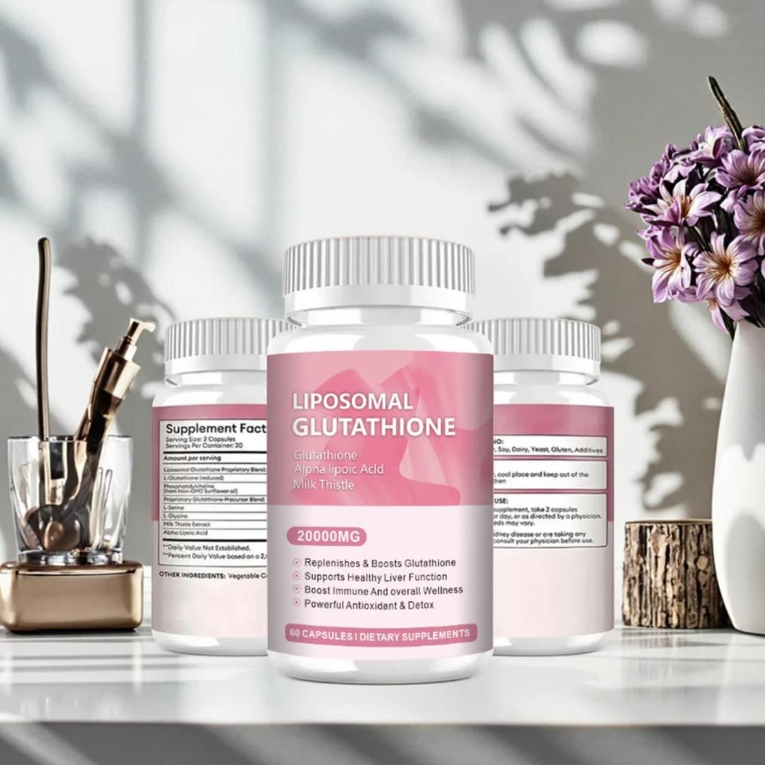 Liposomal Glutathione 30,000mg Capsules – Advanced Skin Brightening Supplement | Anti-Aging, Detox & Immune Booster | High Absorption Formula with Vitamin C & Collagen