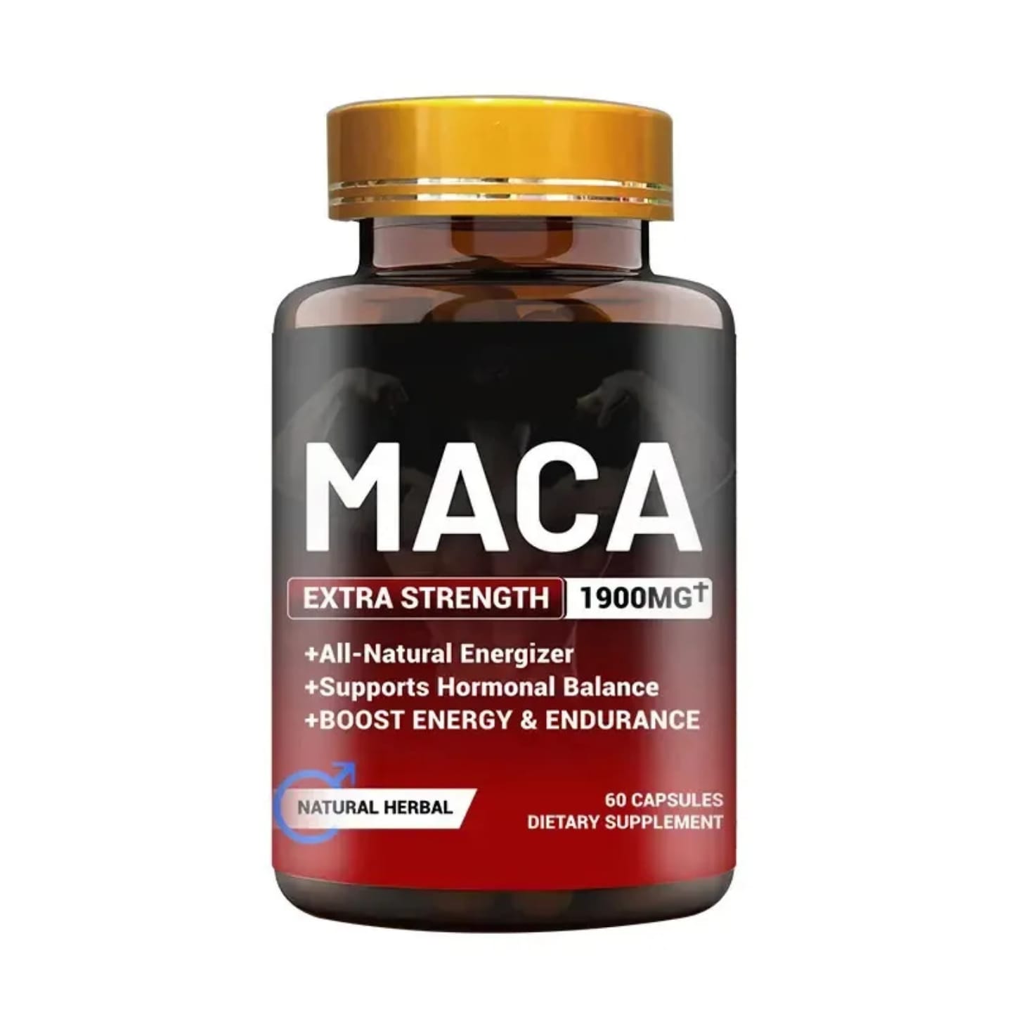1900mg Maca Root Powder Extract Capsules for Energy, hormones balance, Immunity & Libido Support 60 Capsules