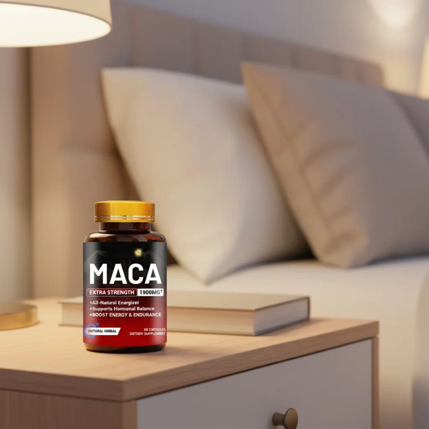 1900mg Maca Root Powder Extract Capsules for Energy, hormones balance, Immunity & Libido Support 60 Capsules