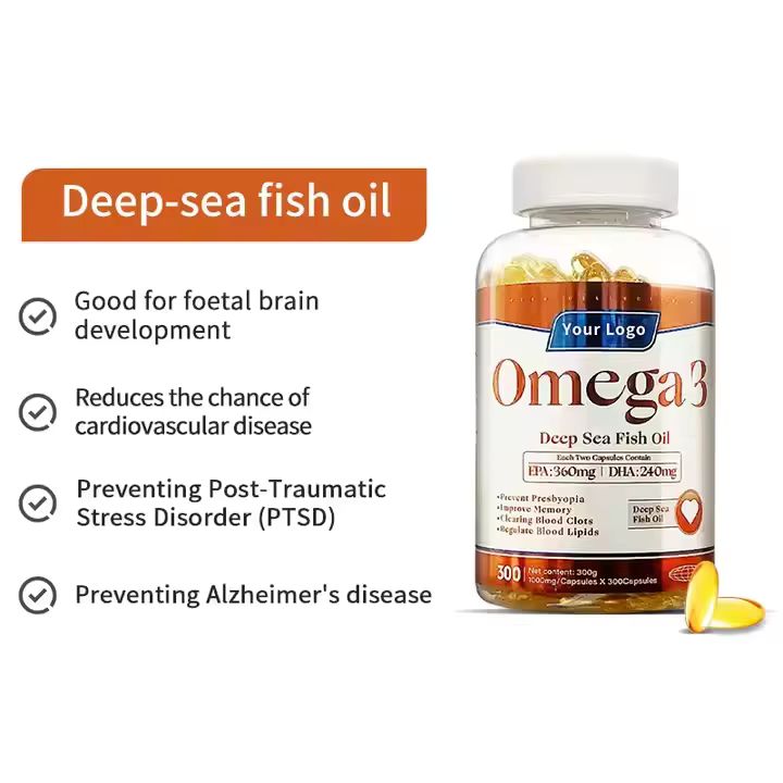 Omega 3 Fish Oil 1200mg 300 Softgels – High Potency EPA 720mg + DHA 480mg for Heart Health, Brain Function, Eye Health & Joint Support