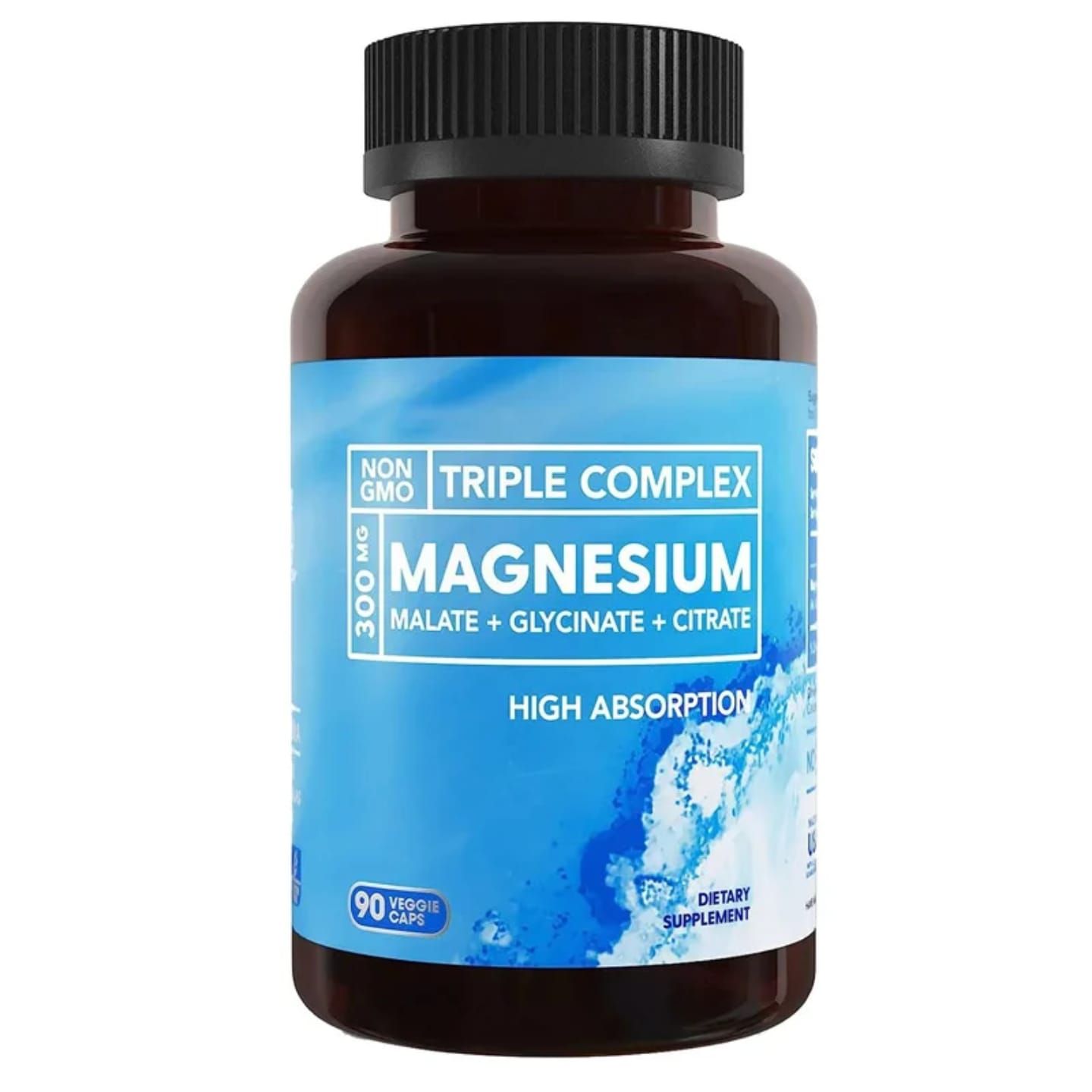 Triple Complex Magnesium 300mg (Citrate, Malate & Glycinate) – Supports Muscle Relaxation & Recovery, Reduces Fatigue & Cramps, Promotes Better Sleep, Enhances Nerve & Heart Health & bone strength