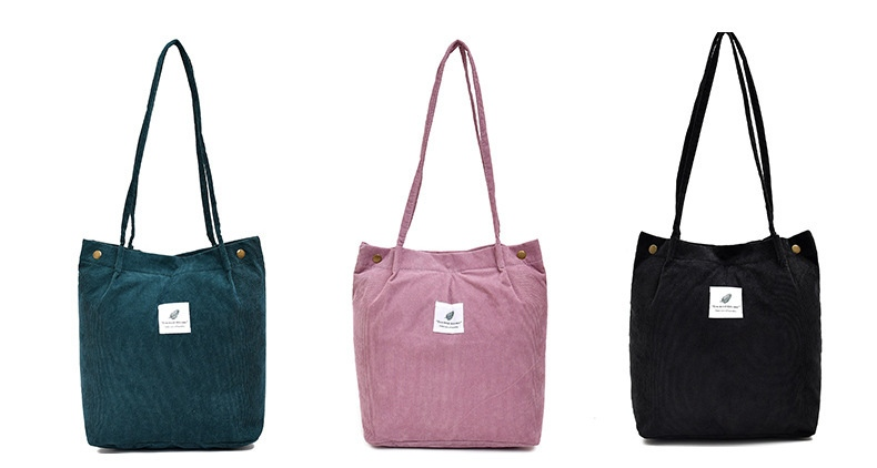 Classy Corduroy Tote Bag:A stylish and versatile tote bag crafted from soft corduroy fabric.