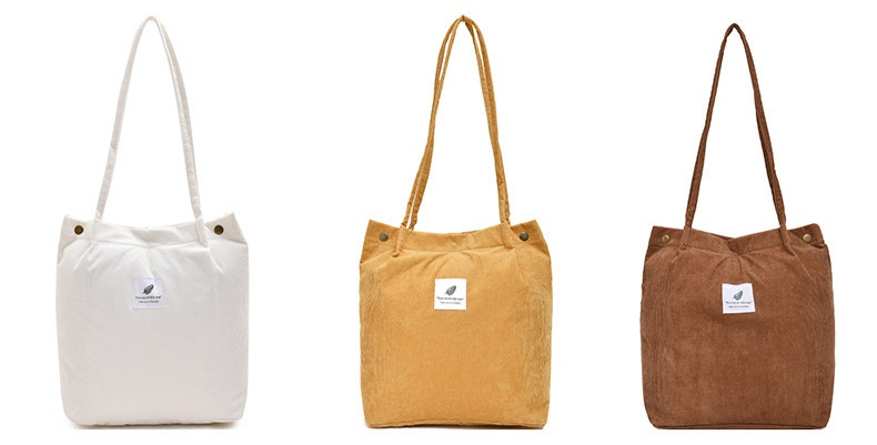 Classy Corduroy Tote Bag:A stylish and versatile tote bag crafted from soft corduroy fabric.