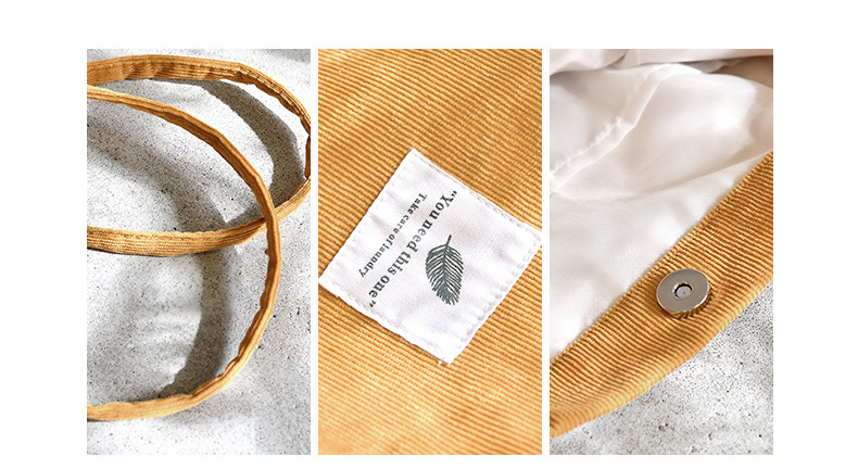 Classy Corduroy Tote Bag:A stylish and versatile tote bag crafted from soft corduroy fabric.