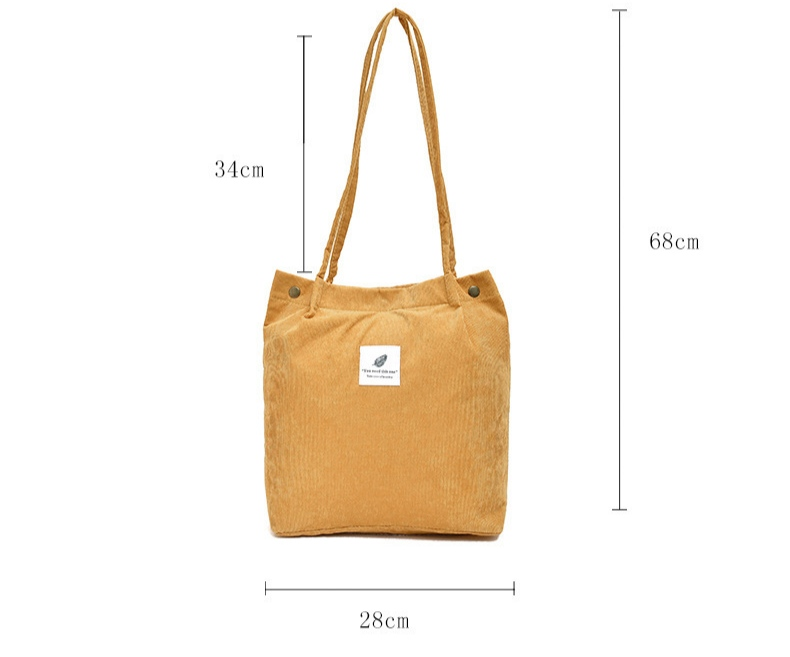 Classy Corduroy Tote Bag:A stylish and versatile tote bag crafted from soft corduroy fabric.