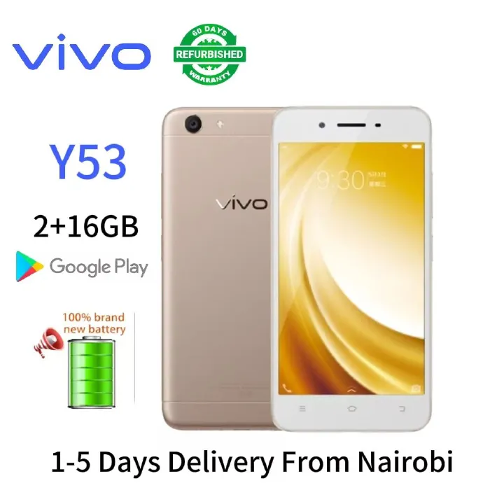 REFURBISHED VIVO Y53 2GB RAM 16GB ROM 13MP BACK CAMERA NON DETACHABLE BATTERY  16GB