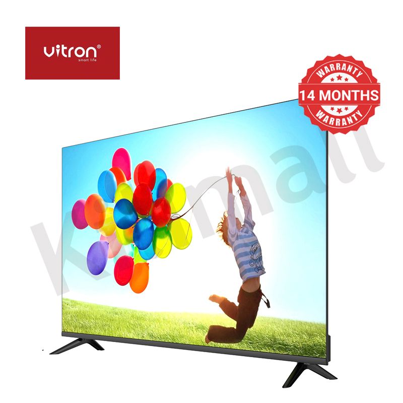 Vitron 55 Inches 4K UHD Smart Android TV with Bluetooth DVB-T2 Smart Tellevison OS Android 11 1.5G+8G HTC5568US