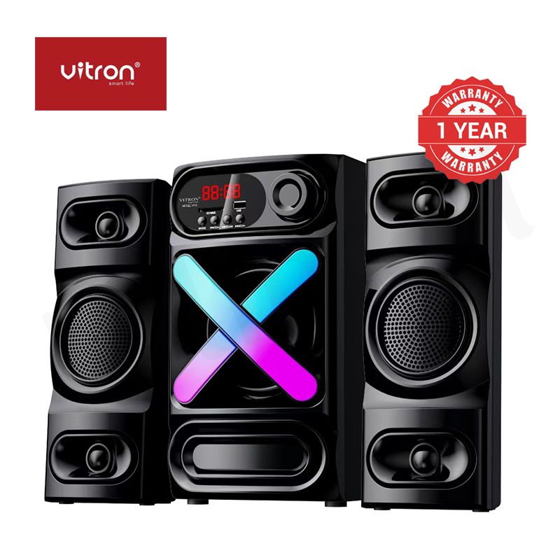 Vitron 2.1CH Speaker System Multifunctional Woofer V510 Subwoofer with USB SD FM Bluetooth LED Display Remote Control AC/DC 8000W