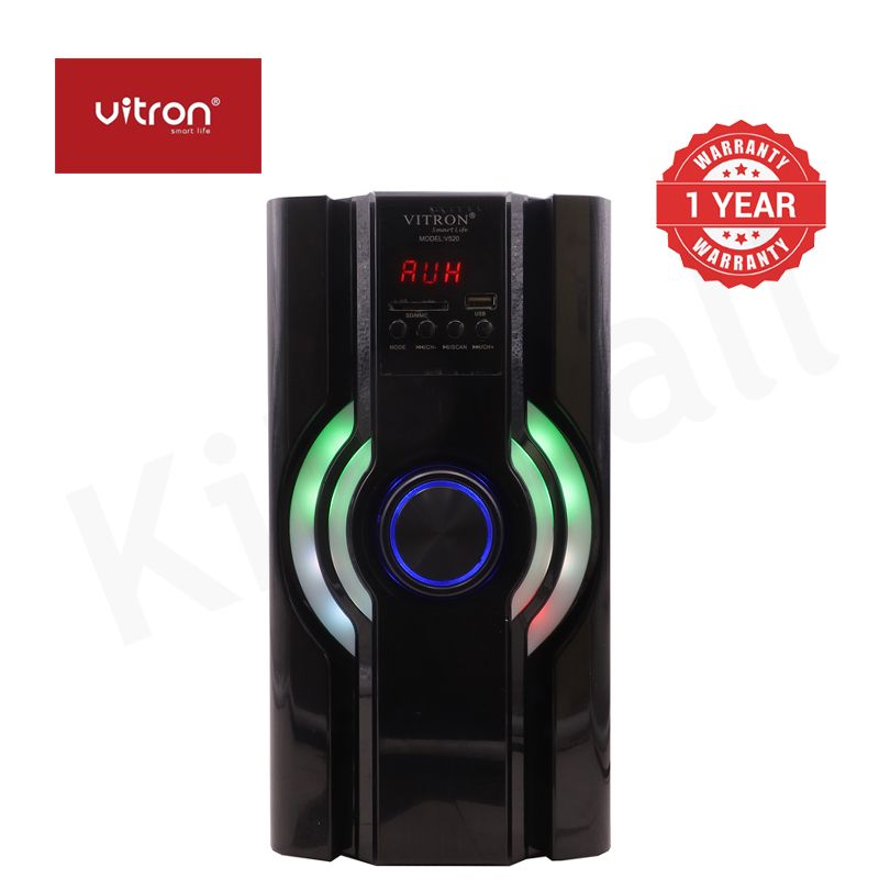 Vitron 2.1CH Speaker System Multifunctional Woofer V510 Subwoofer with USB SD FM Bluetooth LED Display Remote Control AC/DC 8000W