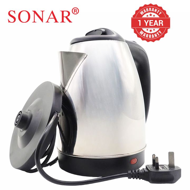 Sonar 1.8L 1.5M Power Cord 1500W Energy Efficient Electric Water Kettle Heater Jug Cordless Electric Kettle stainless steel X1