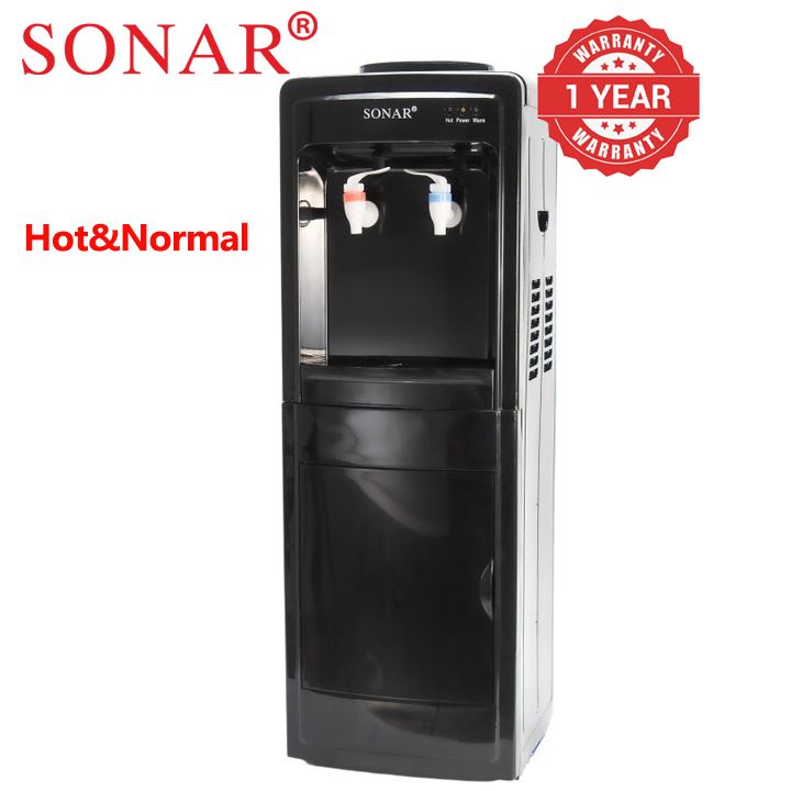 Sonar B3 Hot and Normal Standing Water Dispenser with Storage Cabinet Household Appliance Black