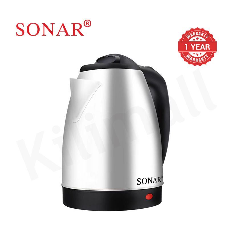 【Special Offer】Sonar 1.8L 1.5M Power Cord 1500W Stainless Steel Electric Kettle Energy Efficient Heater Jug Cordless Electric Kettle SR-X1