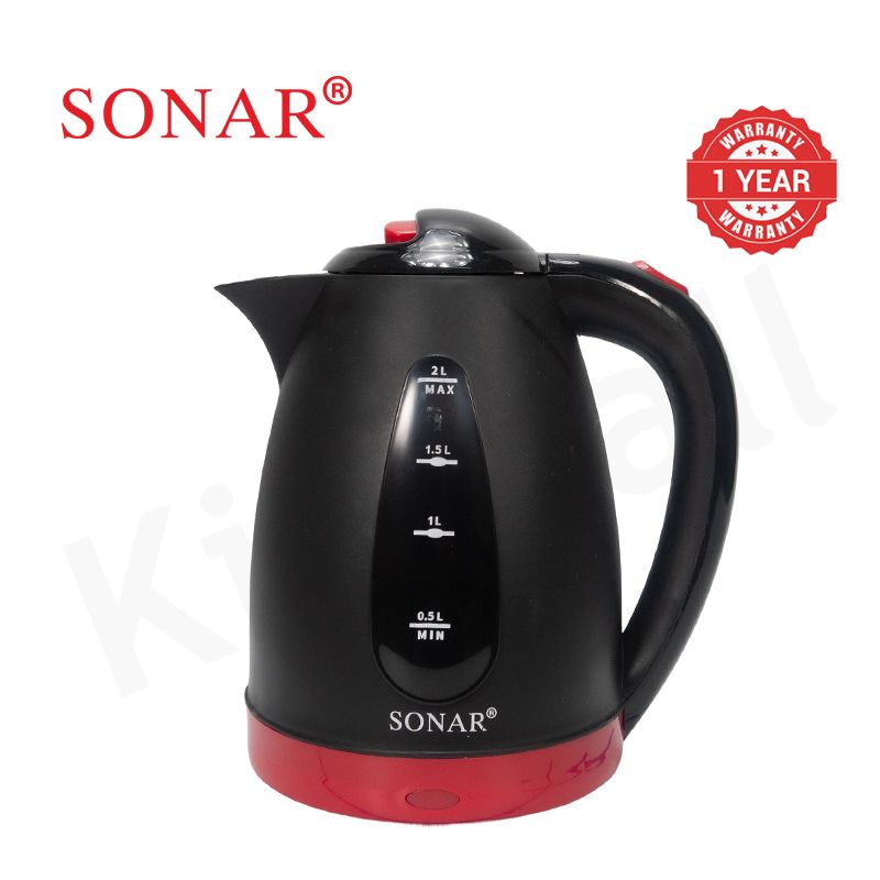 【Limited Offer】Sonar 2L 1500W Electric Kettle Energy Efficiently Heater Jug Cordless Electric Kettle 1.5M Power Cord SR-P2