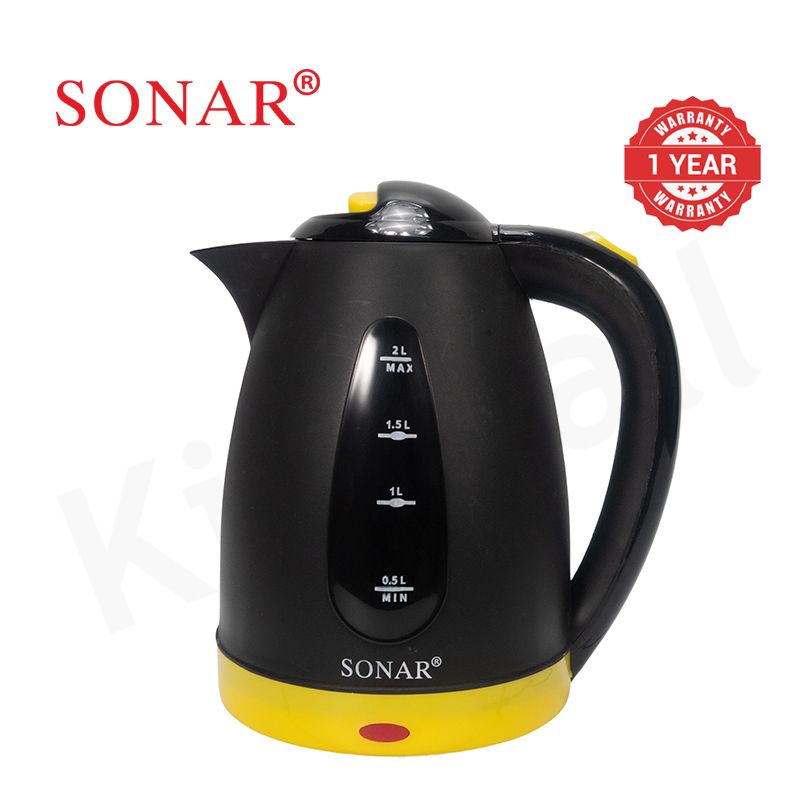 【Limited Offer】Sonar 2L 1500W Electric Kettle Energy Efficiently Heater Jug Cordless Electric Kettle 1.5M Power Cord SR-P2