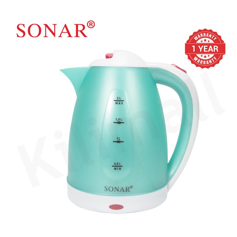 【Limited Offer】Sonar 2L 1500W Electric Kettle Energy Efficiently Heater Jug Cordless Electric Kettle 1.5M Power Cord SR-P2