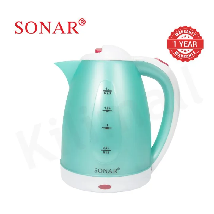 【Limited Offer】Sonar 2L 1500W Electric Kettle Energy Efficiently Heater Jug Cordless Electric Kettle 1.5M Power Cord SR-P2
