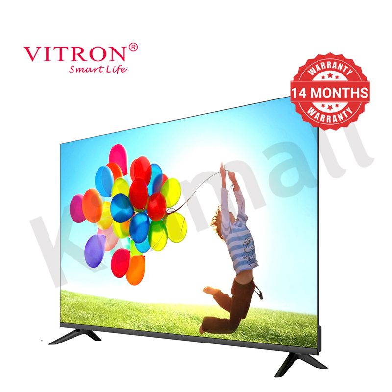 Vitron 55 Inches 4K UHD Smart Android TV with Bluetooth DVB-T2 Smart Tellevison OS Android 11 1.5G+8G HTC5568US