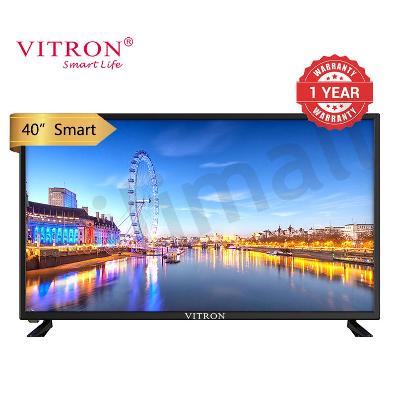 Vitron 40 Inch Smart TV HTC4068S Android 11 Smart LED HD Television Youtube Netflix AC Input USB HDMI Multifunctional Frameless TV DVB-T2 1G+8G