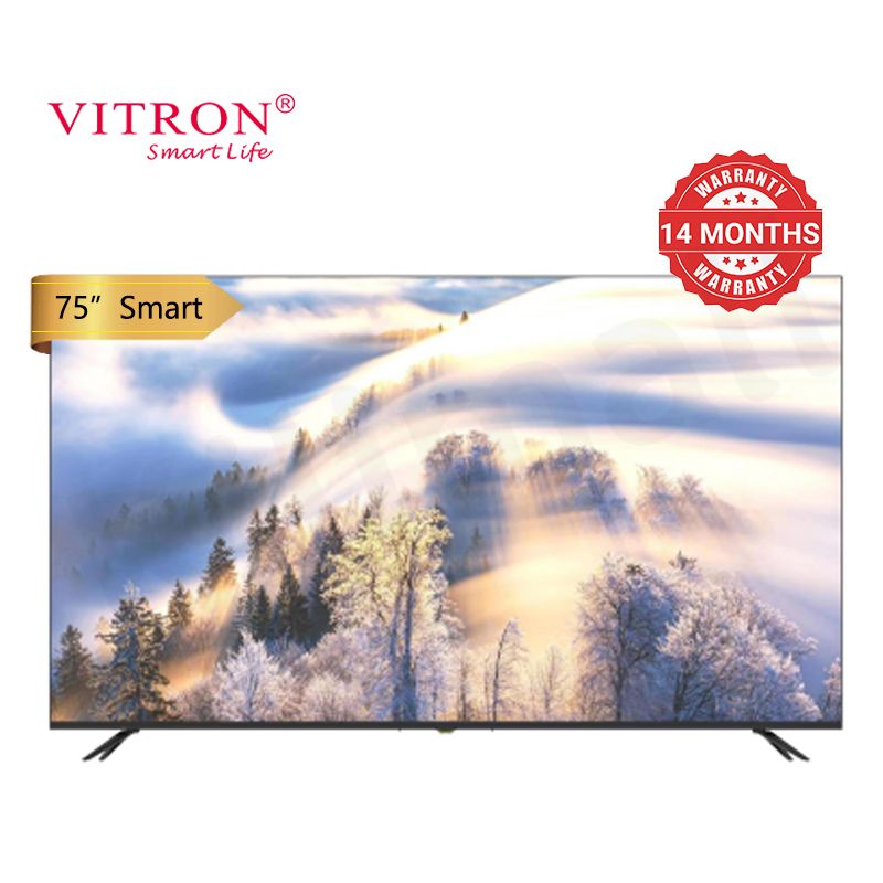 Vitron 75 inch Smart TV 4K UHD TV WebOS LED TV Bluetooth Frameless Television 2G+8G DVB-T2 HTC 7588USWO