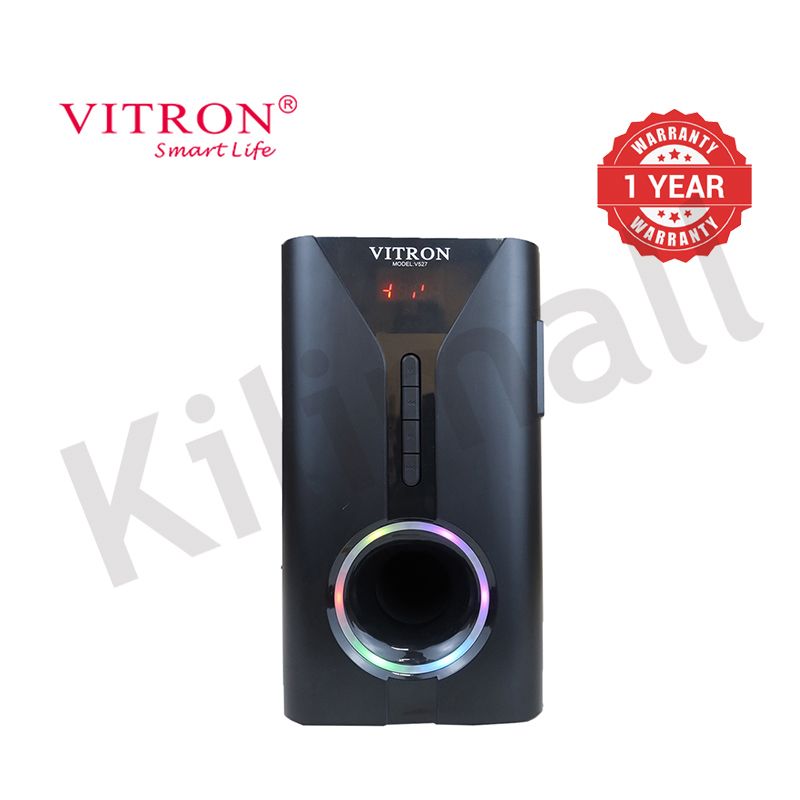 【Limited Offer】Vitron 2.1CH Multimedia Bluetooth Woofer Speaker System V527 Subwoofer Soundbar BT/USB/SD/FM Subwoofer Home Audilo System Soundbar with Remote Control 9000W V527