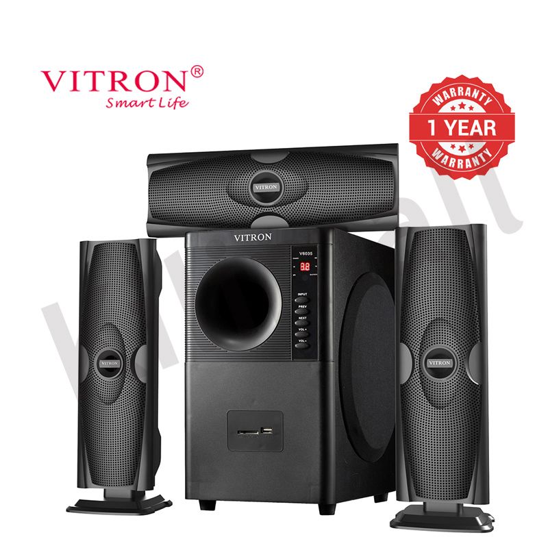 Vitron 3.1CH Multimedia X-Bass Speaker System Home Theatre System AC/DC Subwoofer Bluetooth Woofer USB/SD/FM Home Audio System with Remote Control V635
