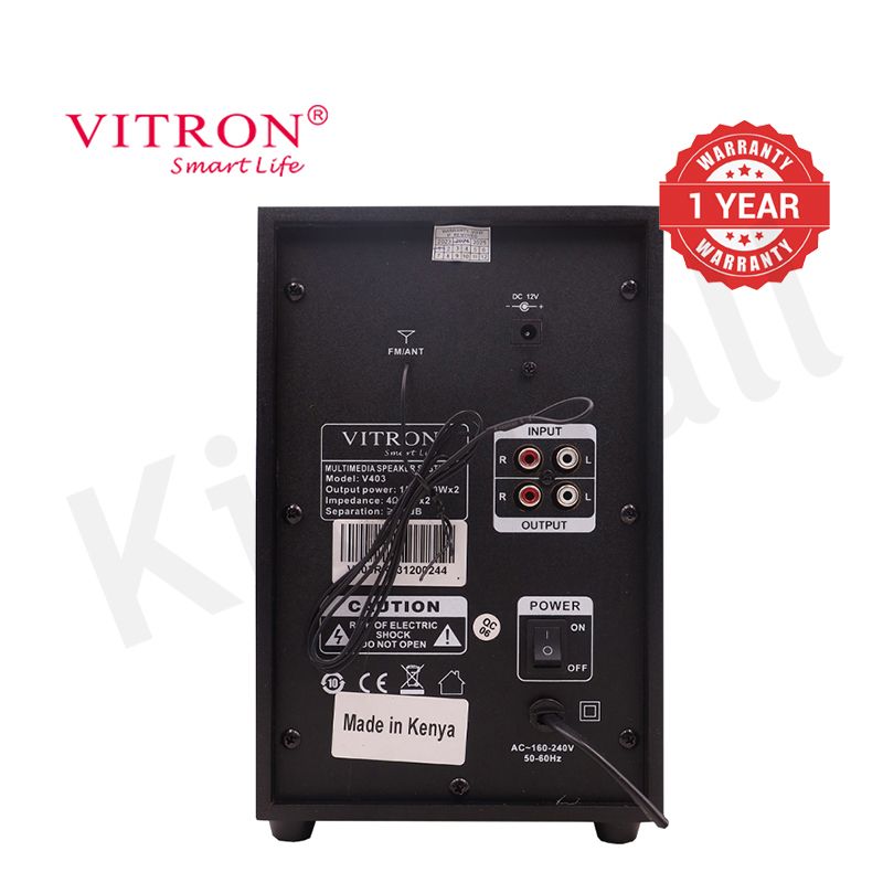 Vitron 2.1CH Multimedia Bluetooth Woofer Home Audio System Speaker System AC/DC Subwoofer 5000W with Remote Control V403