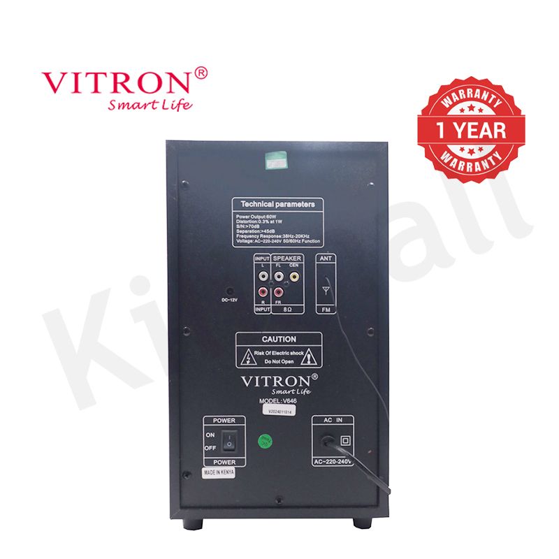 Vitron 3.1CH V646 X-Bass Home Theatre System AC/DC Bluetooth Woofer Speaker System Subwoofer Home Audilo System USB SD MP3 FM Radio 10000W