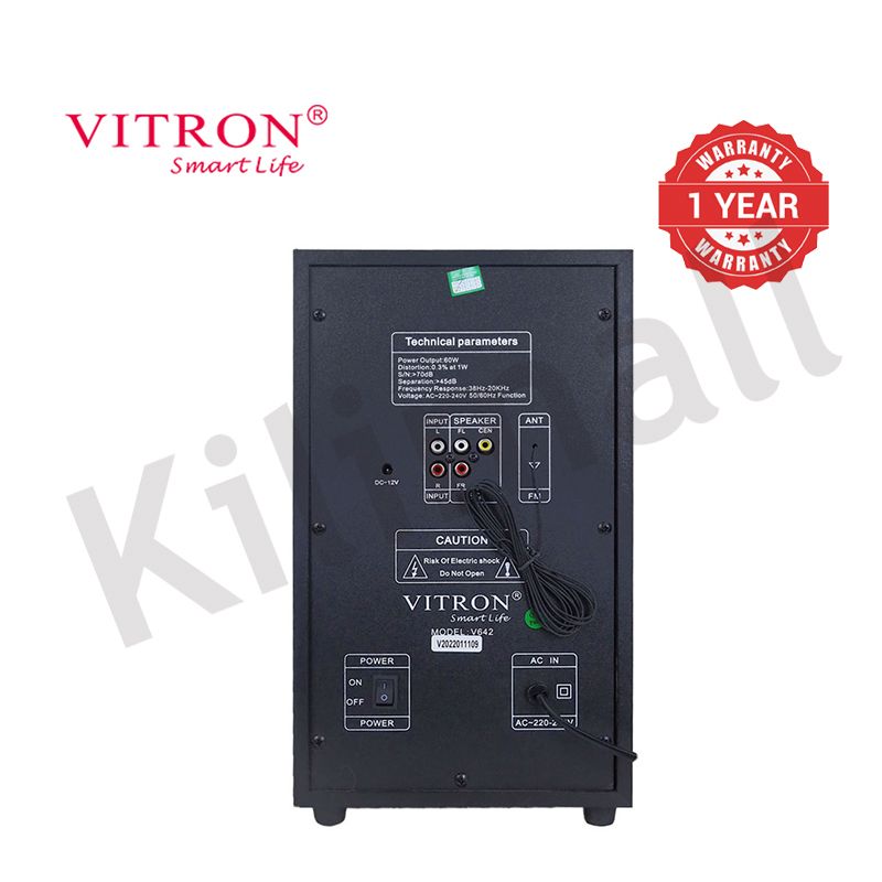 Vitron 3.1CH V642 X-Bass Home Theatre System with Remote Control Bluetooth Woofer Speaker System Subwoofer Home Audilo System USB SD MP3 FM Radio 10000W