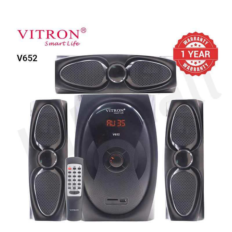 Vitron 3.1CH X-Bass Home Theatre System V652 Bluetooth Woofer with Remote Control Subwoofer USB SD MP3 Player Speaker System 8000W